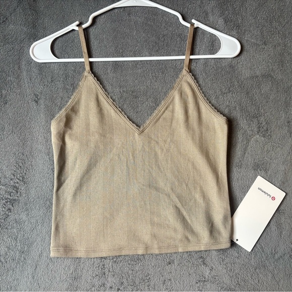 Lululemon Cotton Pointelle Cropped Cami Tank Top
Sheer Oak Size Small - Picture 3 of 5